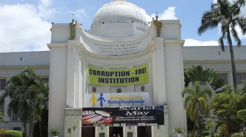 Corruption Free Institution (Cebu City Hall) Stock Footage 63473287
