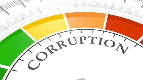 Corruption level meter Stock Footage 128999639