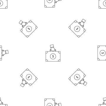 Corruption money suitcase pattern seamless Illustration