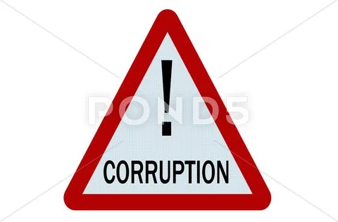 Corruption sign Stock Illustration