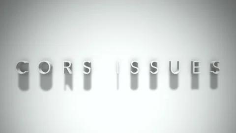 Cors issues 3D title animation with shadows on a white background Stock Footage 297268505