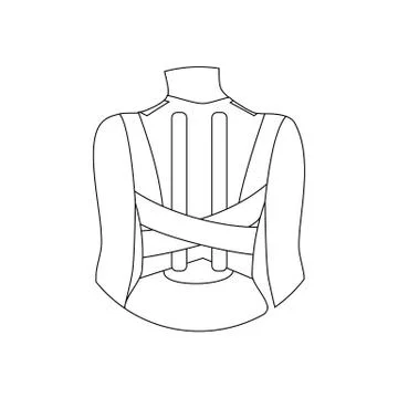 Corset for correction of posture Stock Illustration