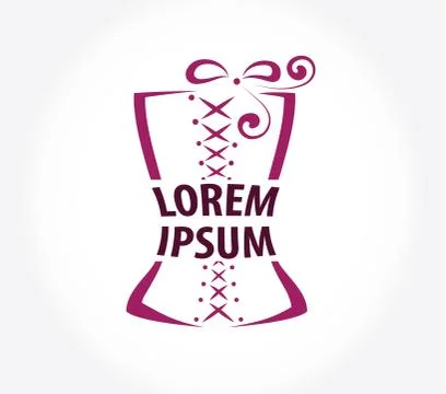 Corset logo design template. Stock Illustration