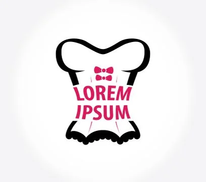 Corset logo design template. Stock Illustration