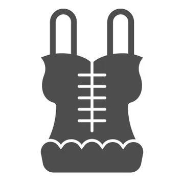 Corset solid icon. Lingerie vector illustration isolated on white. Underwear Stock Illustration