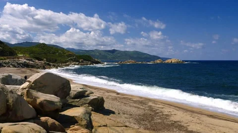 Corsica, Liamone beach Stock Footage 309670681