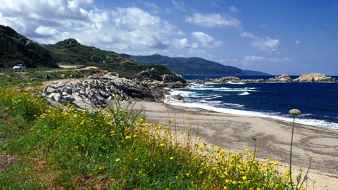 Corsica, Liamone beach Stock Footage 309670971