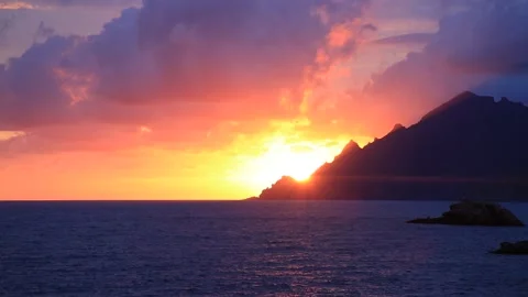Corsica sunset Stock Footage 133505305