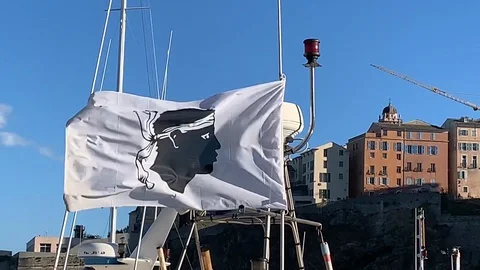 Corsican - flag Stock Footage 126281925