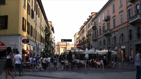 Corso Como, Milan, Italy Stock Footage 77485276