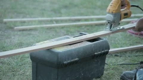 Cortanod madera Stock Footage 11852924