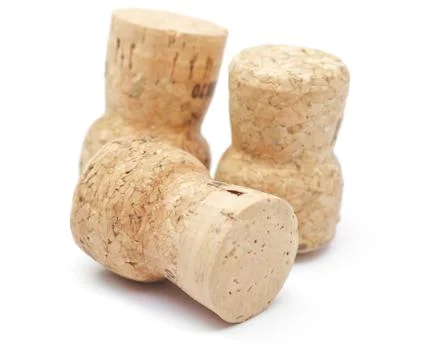 Cortical champagne corks Stock Photos