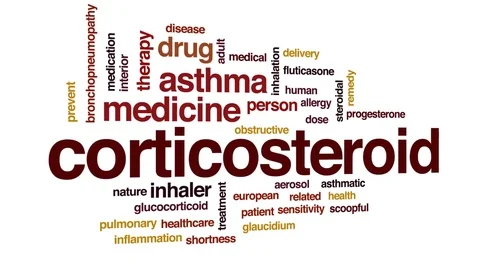 Corticosteroid animated word cloud, text design animation. Stock Footage 81434173