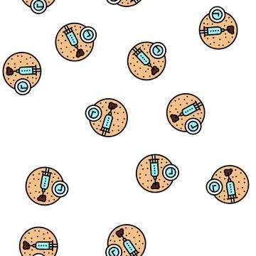 Corticosteroid injection vector seamless pattern Illustrazione stock