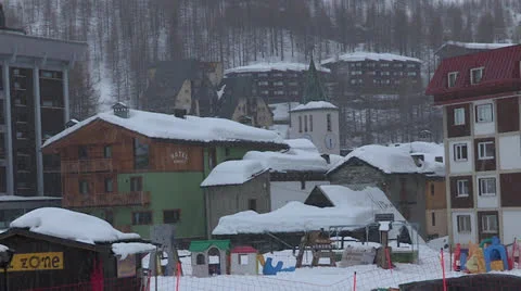 Cortina d'Ampezzo in winter Stock Footage 22762933