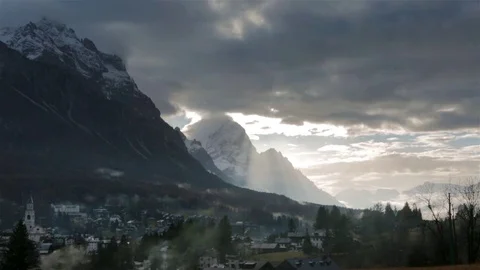 Cortina Landscape at dawn 05 Stock Footage 71680720