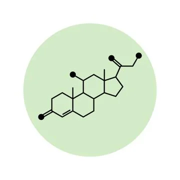 Cortisol chimical formula Stock Illustration
