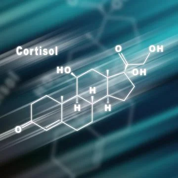 Cortisol Hormone Structural chemical formula Stock Illustration
