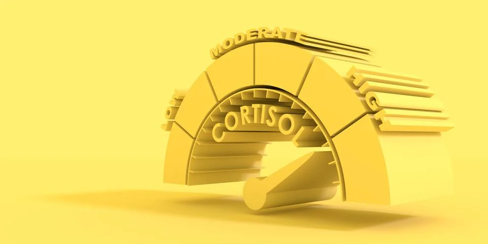 Cortisol level measuring Stock Illustration