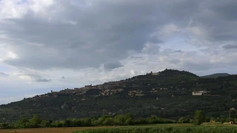 Cortona timelapse Tuscany Stock Footage 89286935