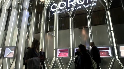 Corum booth at Baselworld. Stock Footage 82279226