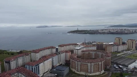 A Coruña above Stock Footage 170223924