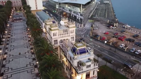 A Coruña city center Stock Footage 170223908