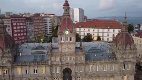 A Coruña city hall Stock Footage 170223842