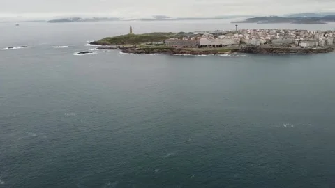 A Coruña from high 2 Stock Footage 170223985