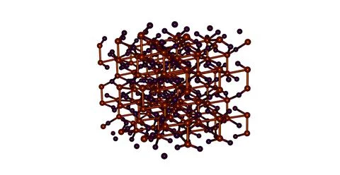 Corundum molecular structure isolated on white Stock Illustration