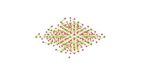 Corundum molecular structure isolated on white Stock Illustration