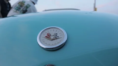 Corvette '57 Logo and Bumper  Turquoise Stock Footage 89017969
