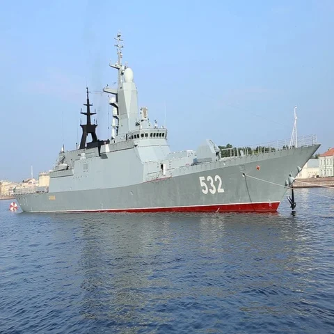 Corvette "Boiky" of the Russian Navy Stock Footage 69331120