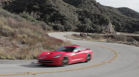 Corvette C7 Stingray drive-by 1 Stock-Footage 34756972