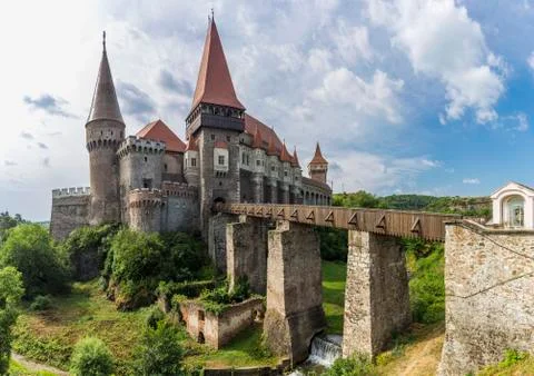 Corvin Castle in Romania Stock Photos