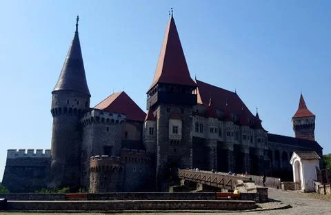 Corvin castle in Romania Stock Photos