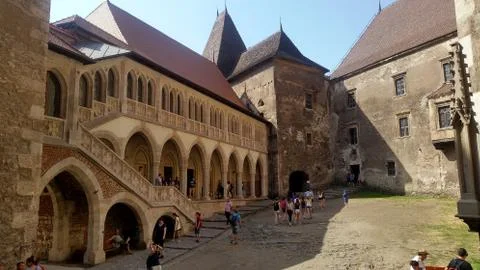 Corvin castle in Romania Stock Photos