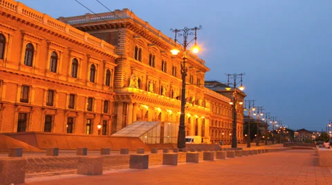 Corvinus building in Budapest Stock Footage 39815866