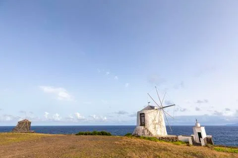 Corvo Wind Mills Stock Photos