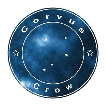 Corvus Star Constellation, Crow Constellation Stock Illustration