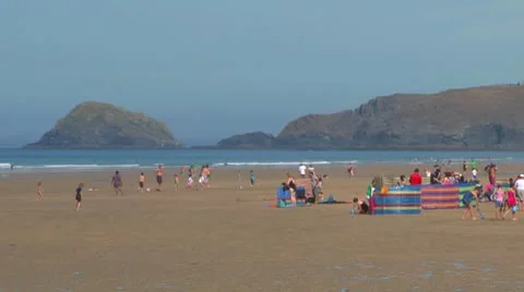 Corwall Beach Stock Footage 8951671