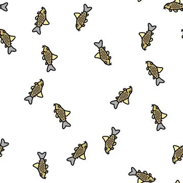 Cory catfish vector seamless pattern Stockillustratie