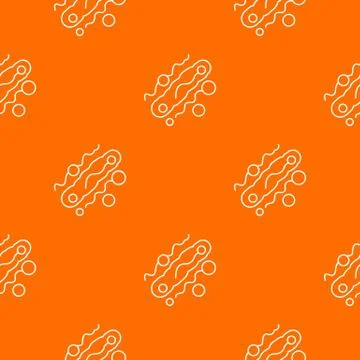 Corynebacterium pattern vector orange Stock Illustration