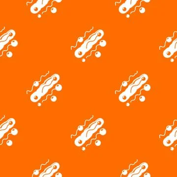 Corynebacterium pattern vector orange Stock Illustration