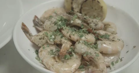 Cose up of fresh Shrimp Stock Footage 220797445