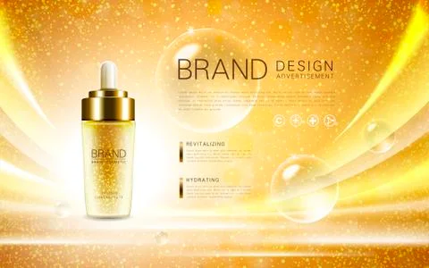 Cosmetic ads template Illustrazione stock