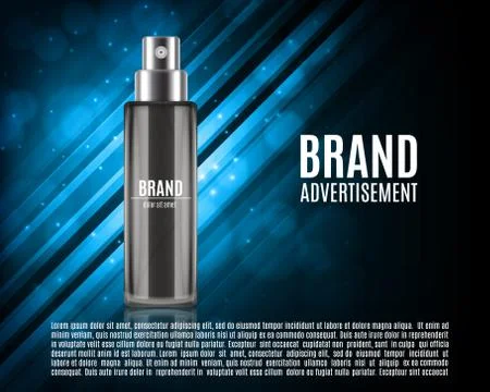 Cosmetic ads template Stock Illustration