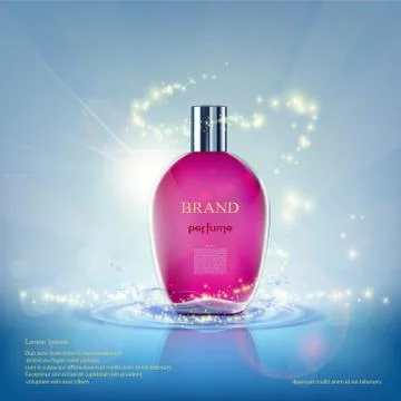 Cosmetic ads template. Stock-Illustration