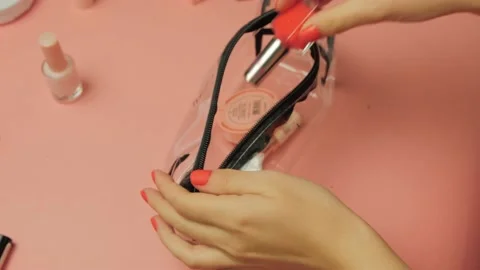 Cosmetic Bag Vídeo Stock 169874045