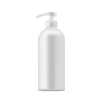 Cosmetic bottle. Empty white container. Vector 3d tube. Stockillustratie